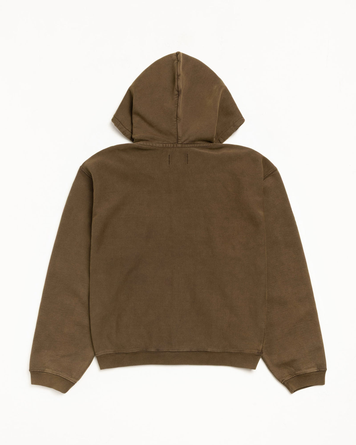 Faded Graphic Zip Hood Unisex Long Sleeve In Olive