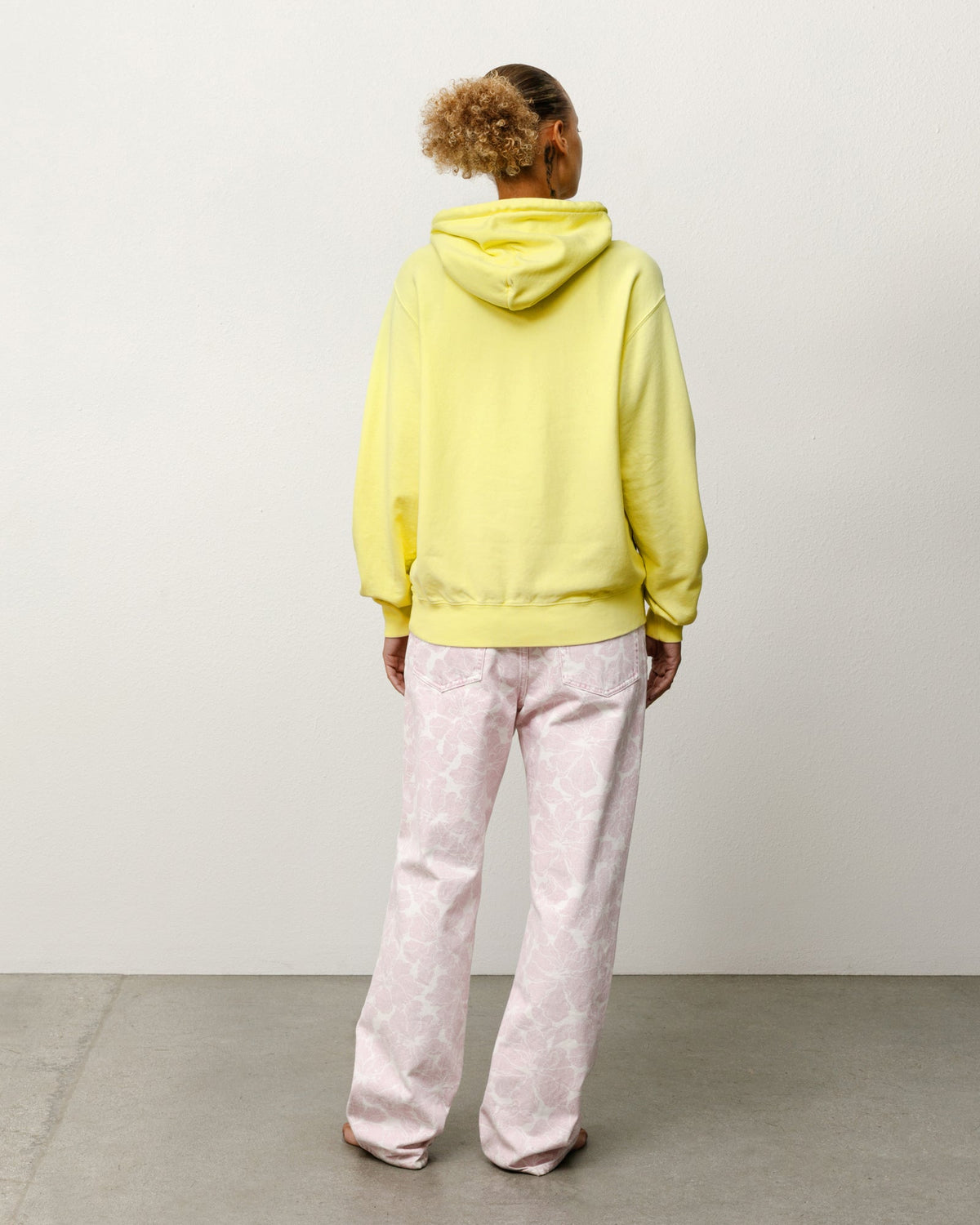 Lightweight Terry Hoodie Unisex Long Sleeve In Yellow