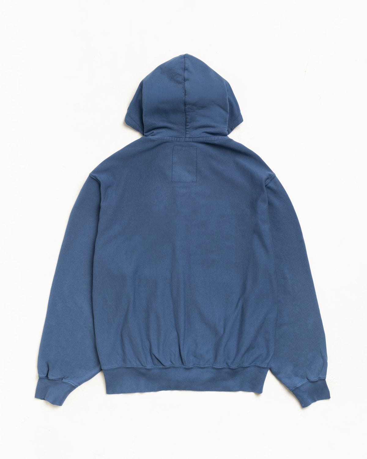 Lightweight Terry Zip Hoodie Unisex Long Sleeve In Blue
