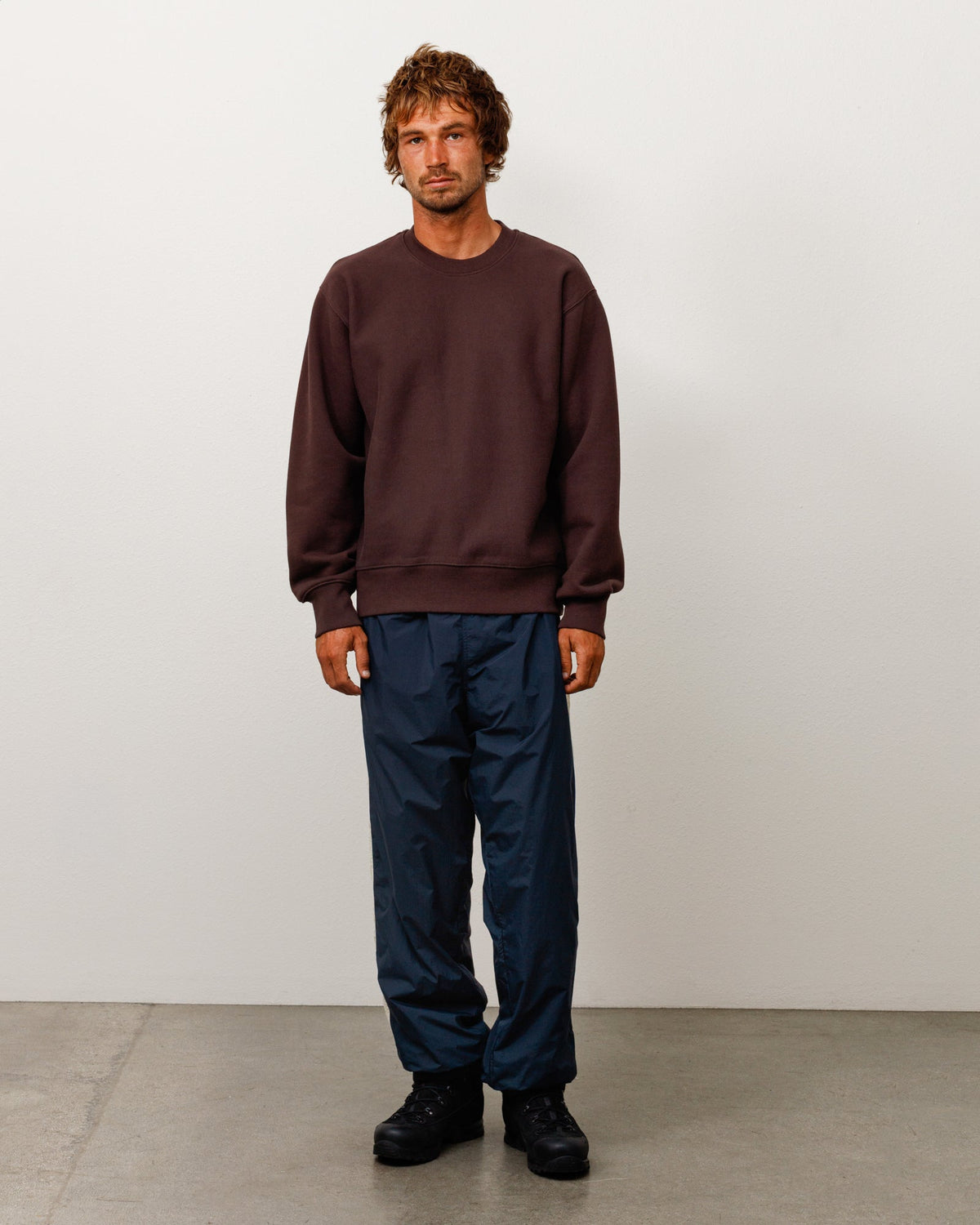 Sweats Crew Unisex Long Sleeve In Brown