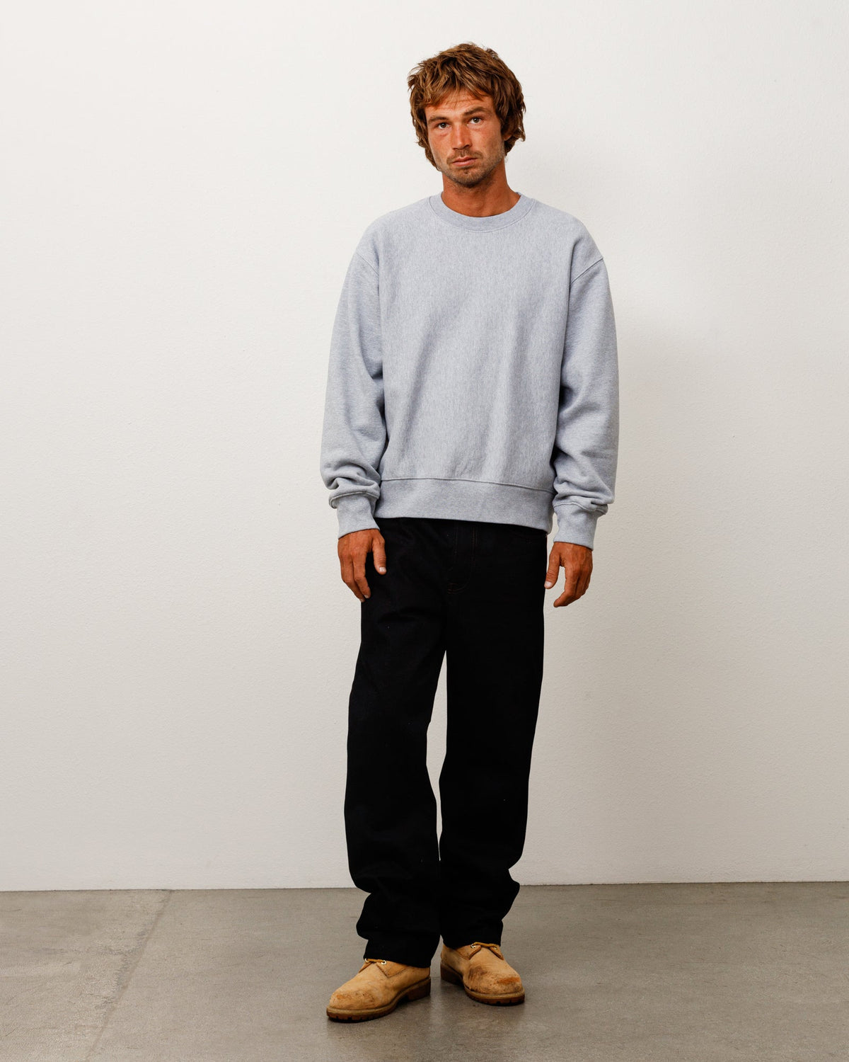 Sweats Crew Unisex Long Sleeve In Grey Heather