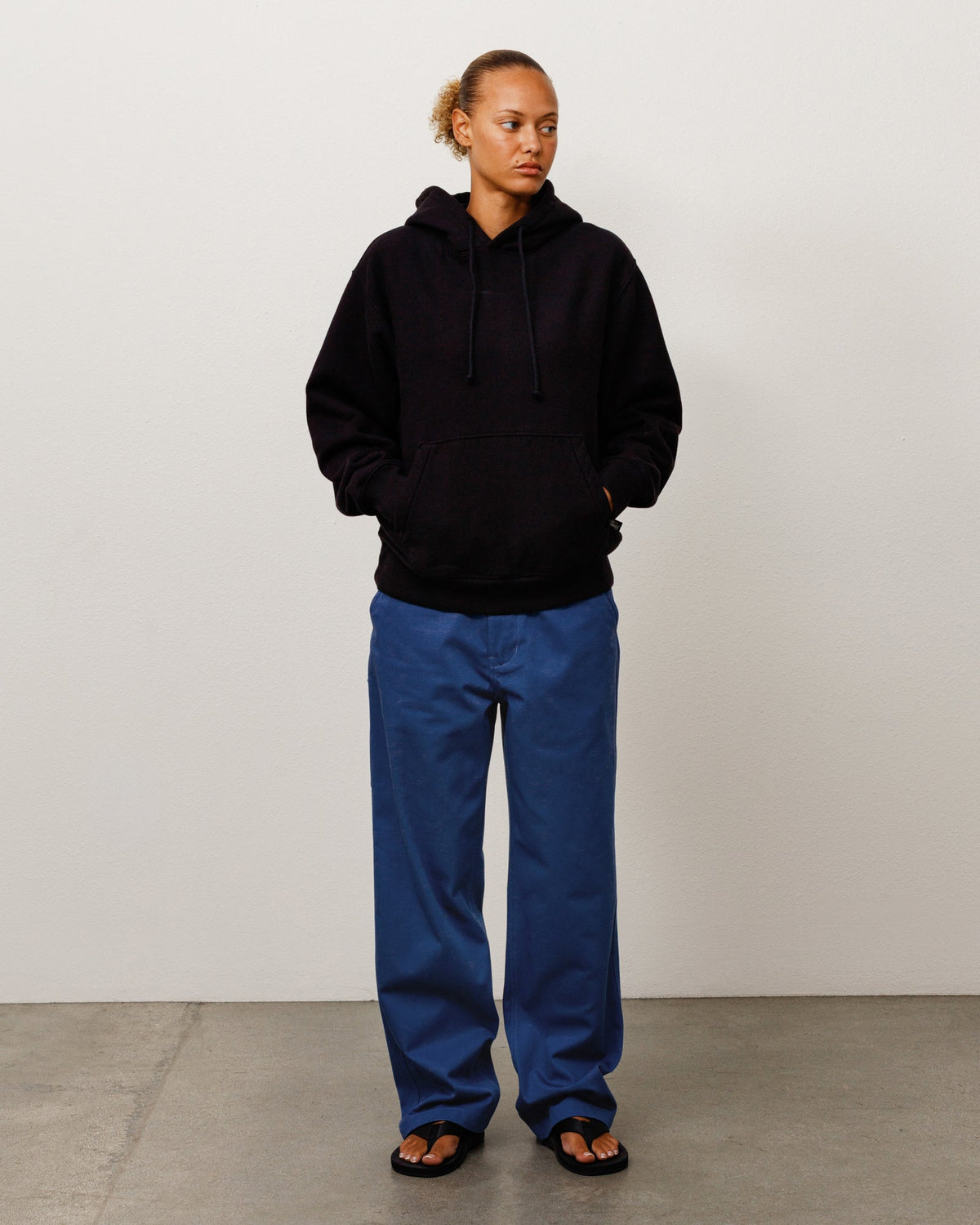 Sweats Hoodie Unisex Long Sleeve In Black