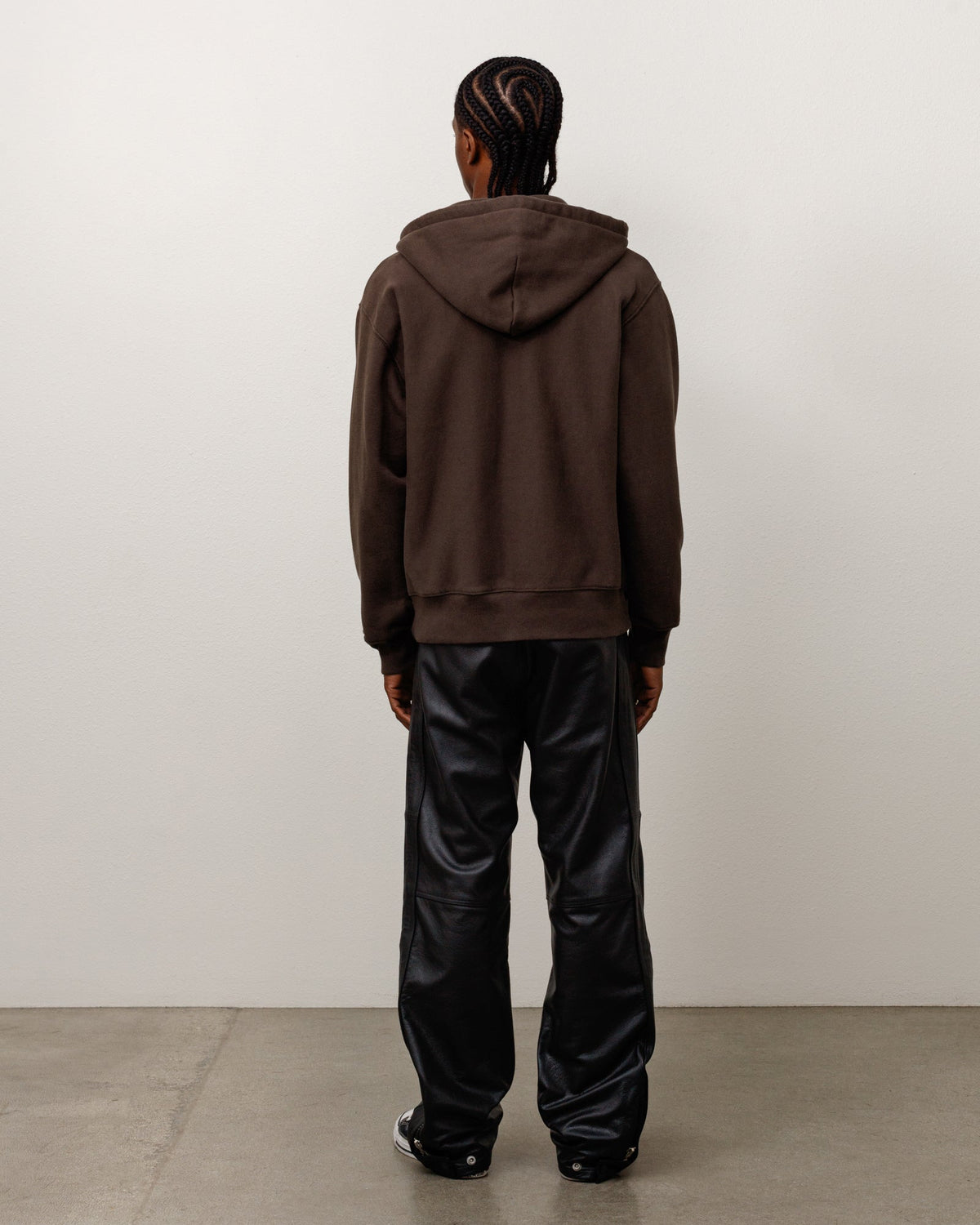 Sweats Zip Hoodie Unisex Long Sleeve In Brown