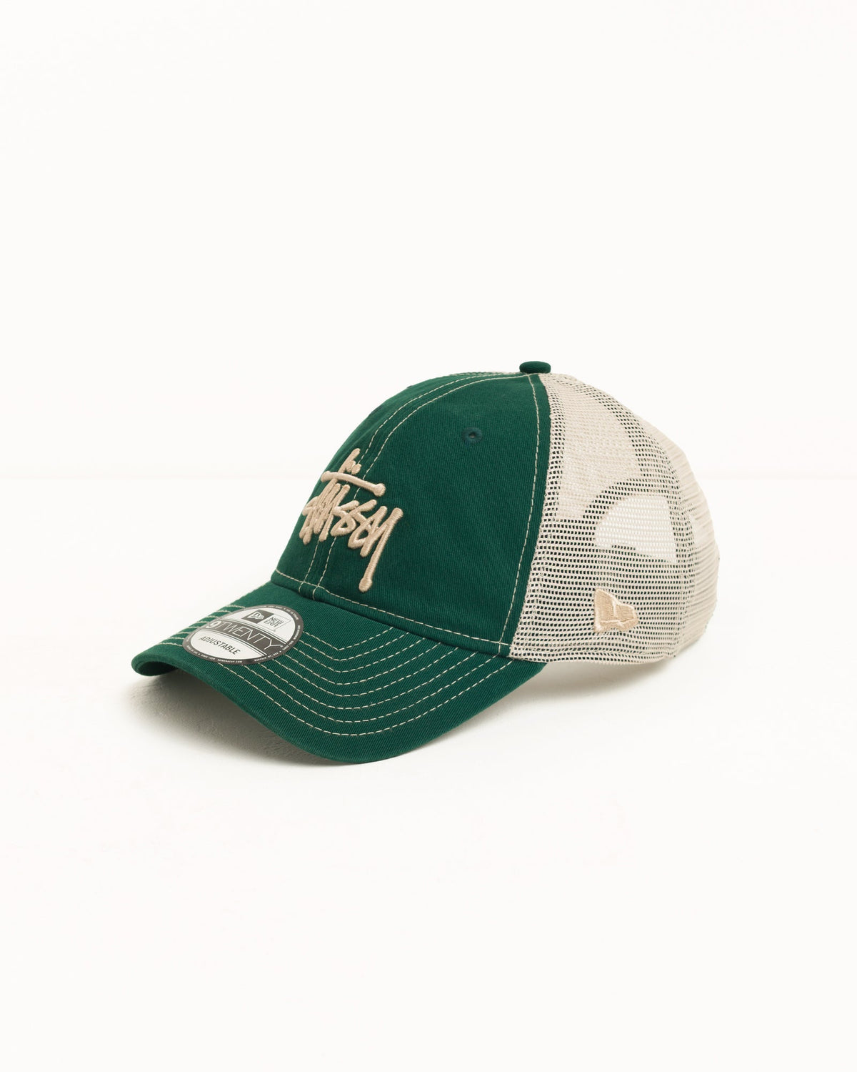 Stüssy 9TWENTY Washed Basic Trucker Unisex Cap in Spruce