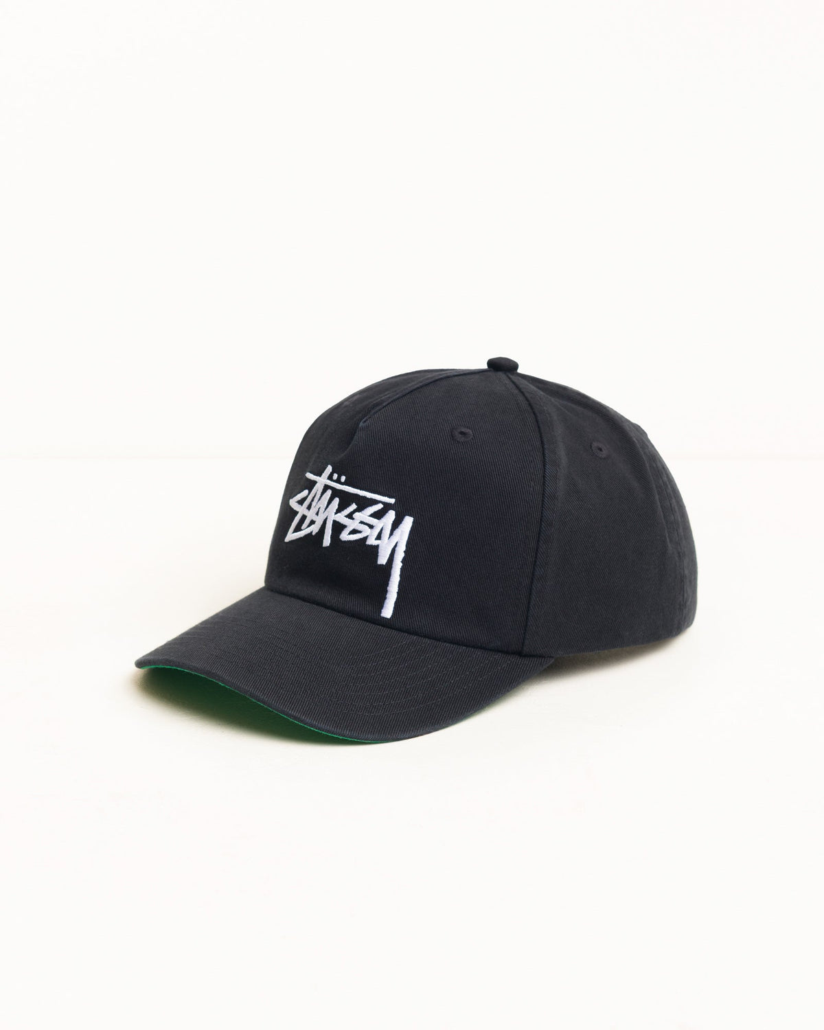 Big Stock Snapback Cap in Black