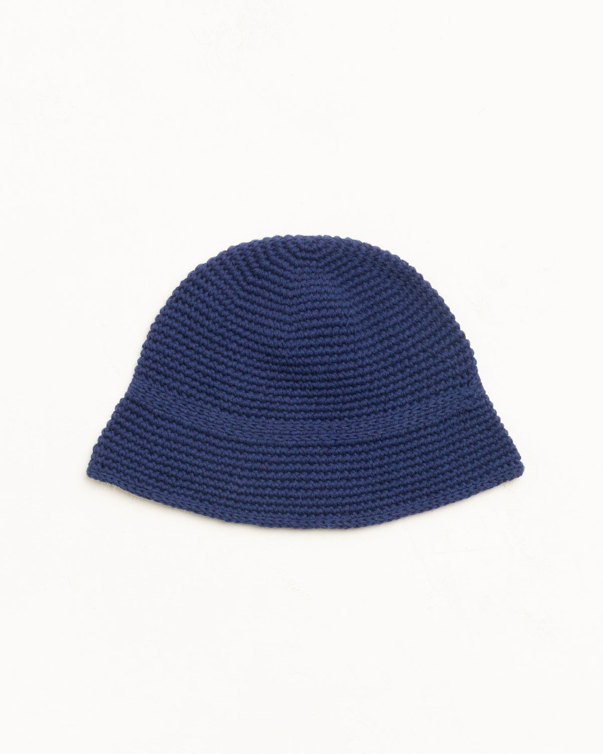 Basic Linen Knit Bucket Unisex In Navy