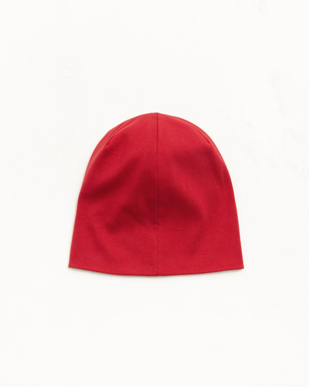 Jersey Skullcap beanie in red cotton jersey, unisex fit