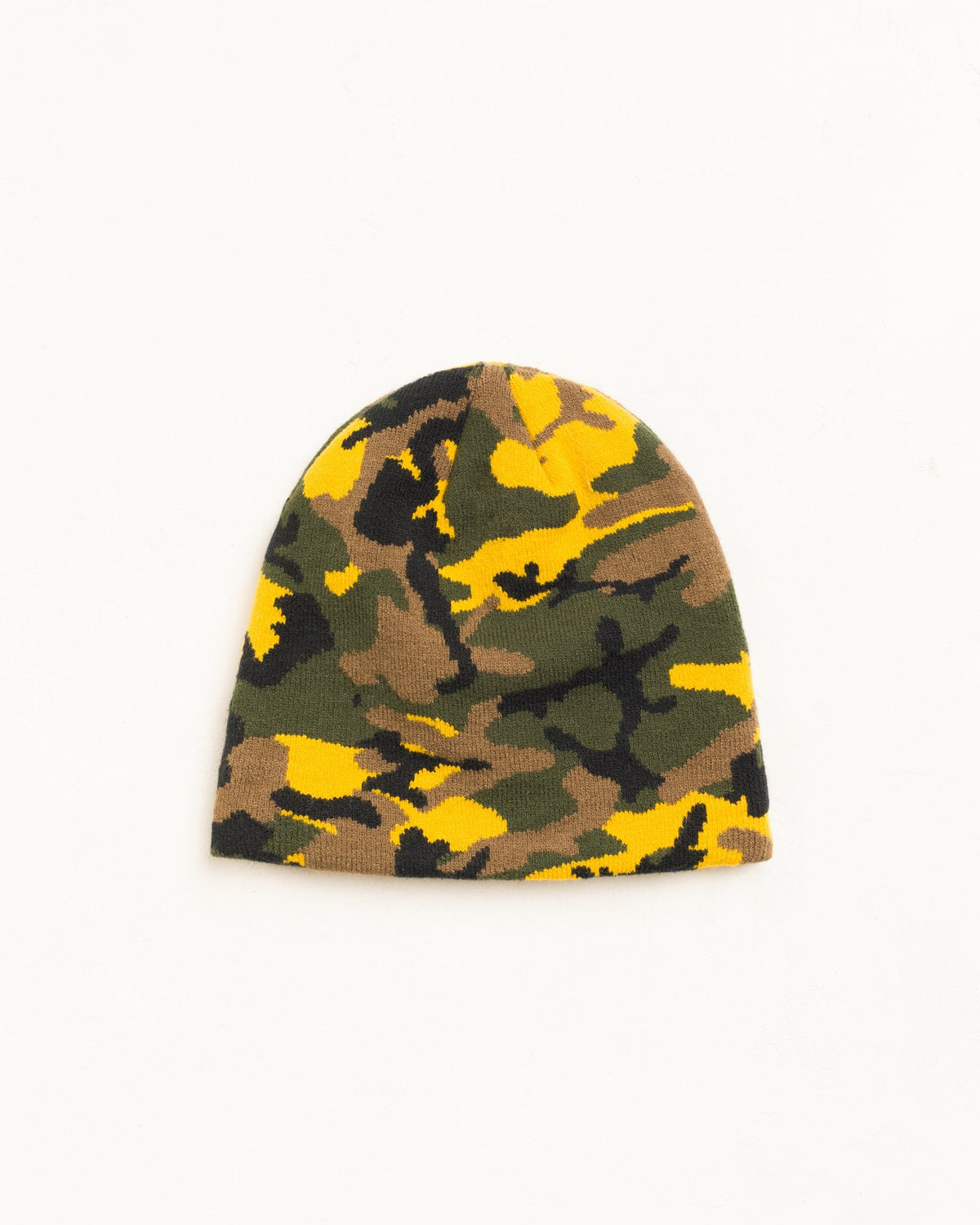 Basic Jacquard Skullcap Unisex In Yellow Camo