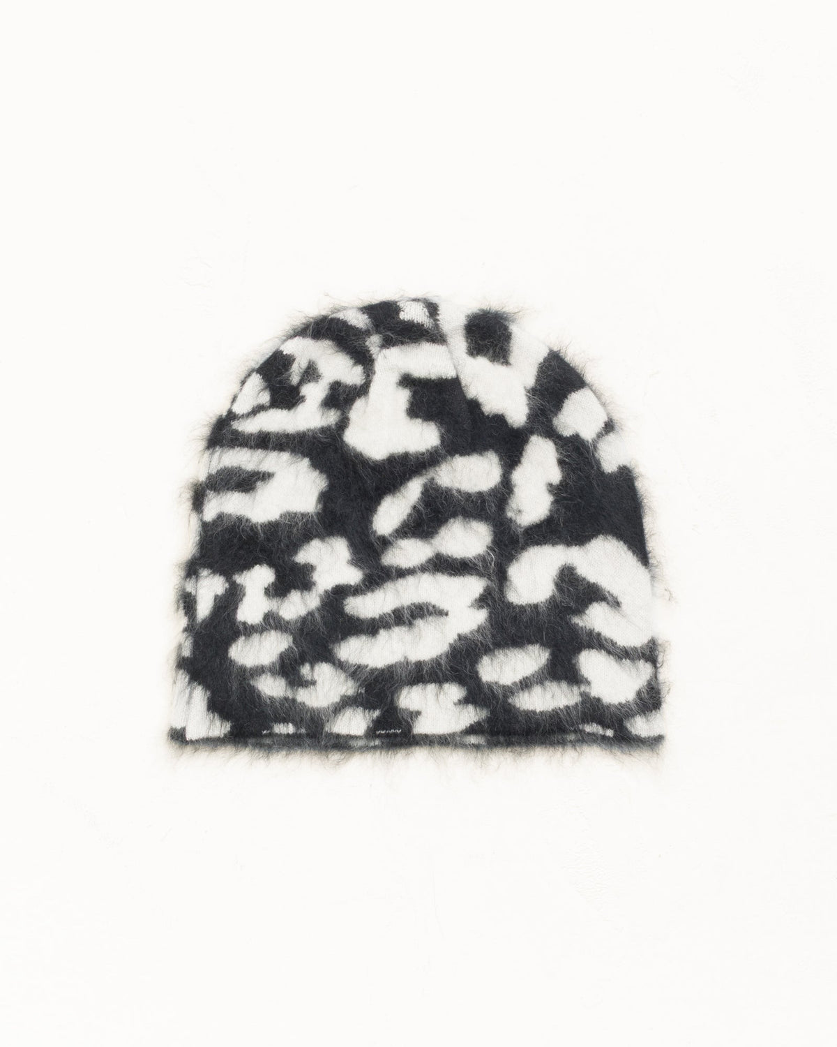 Cashmere Leopard Skullcap Unisex In Black