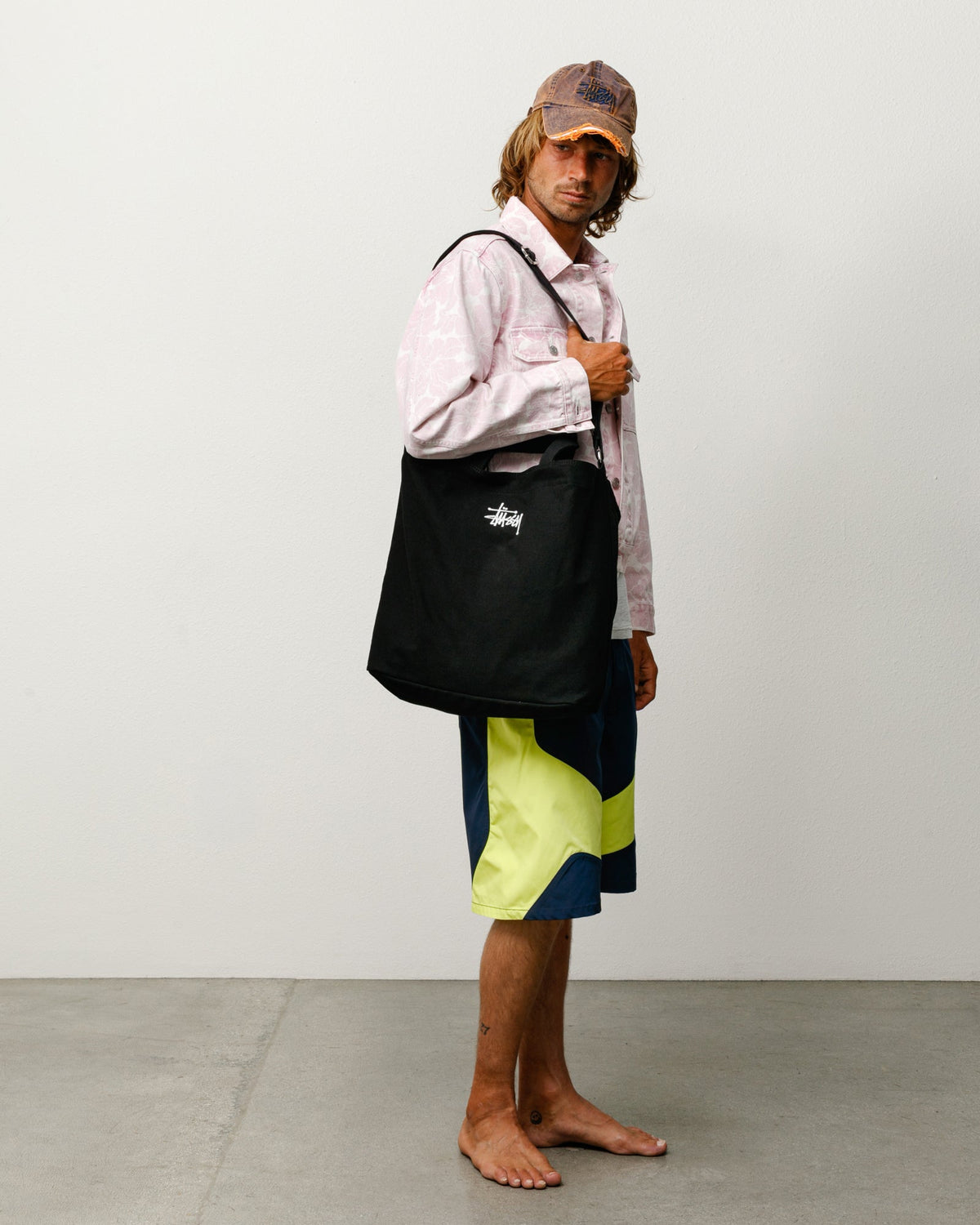 Canvas Crossbody Bag Unisex In Black