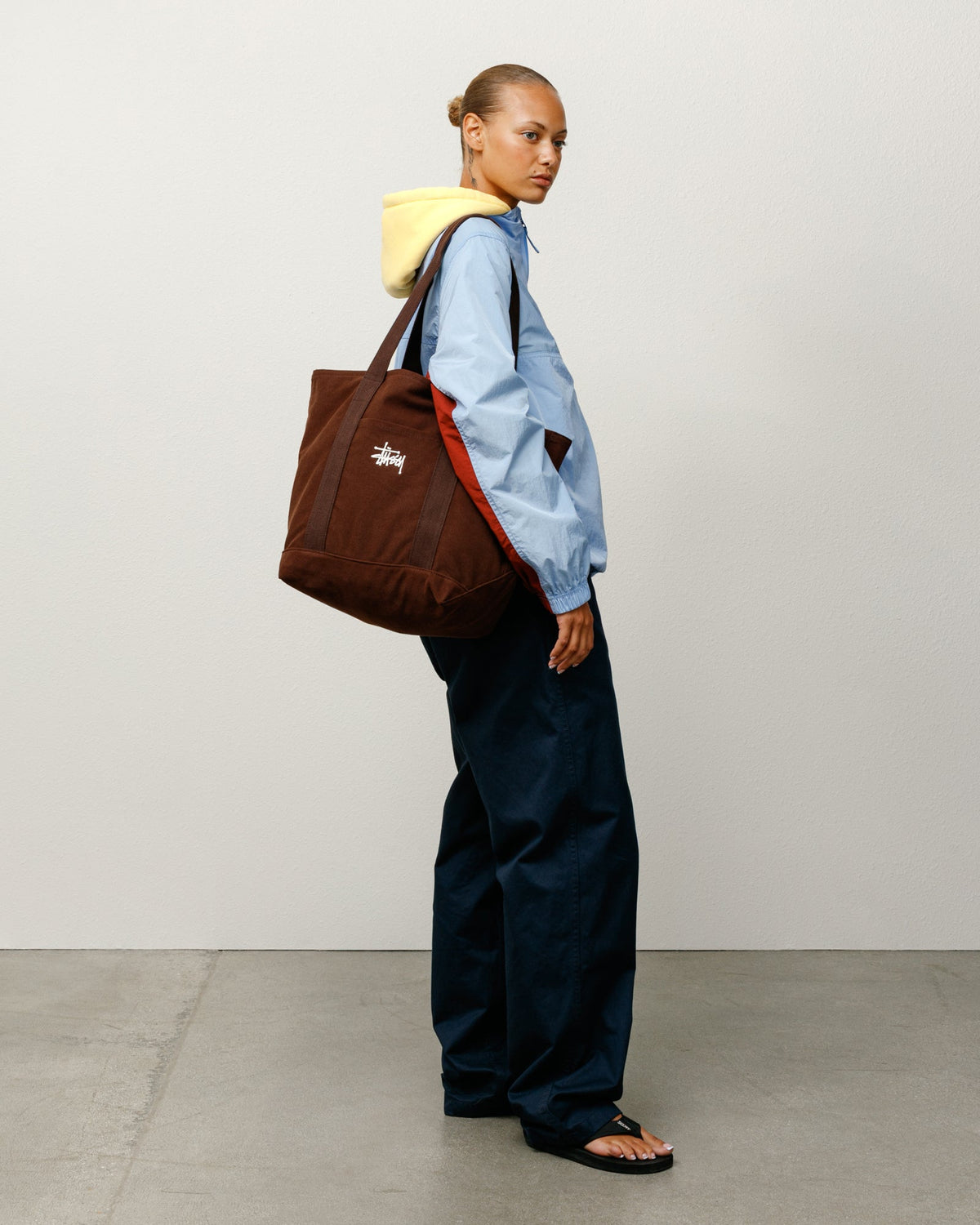 Canvas Market Tote Bag Accessories In Brown