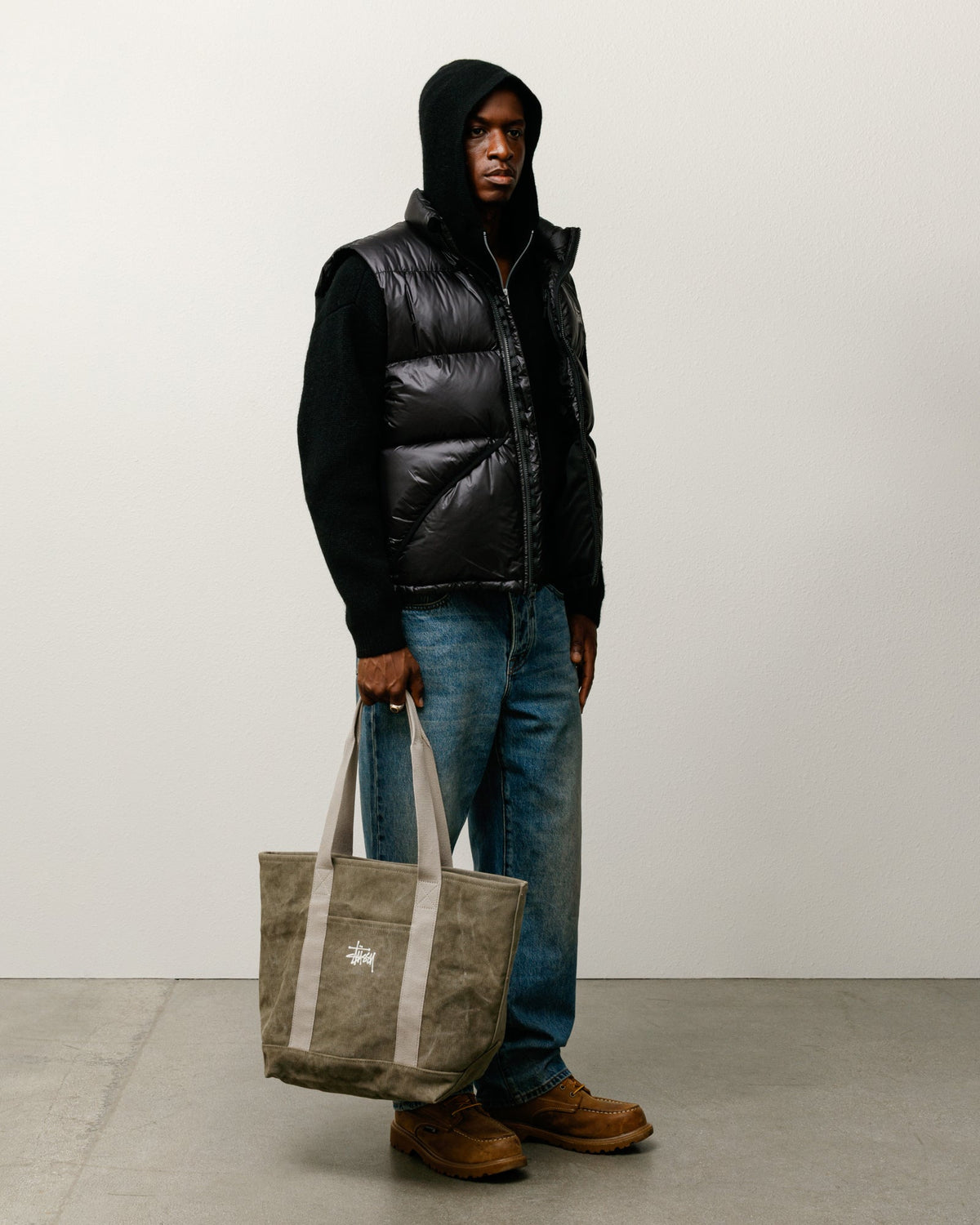 WAXED CANVAS MARKET TOTE Accessories in the color Stone