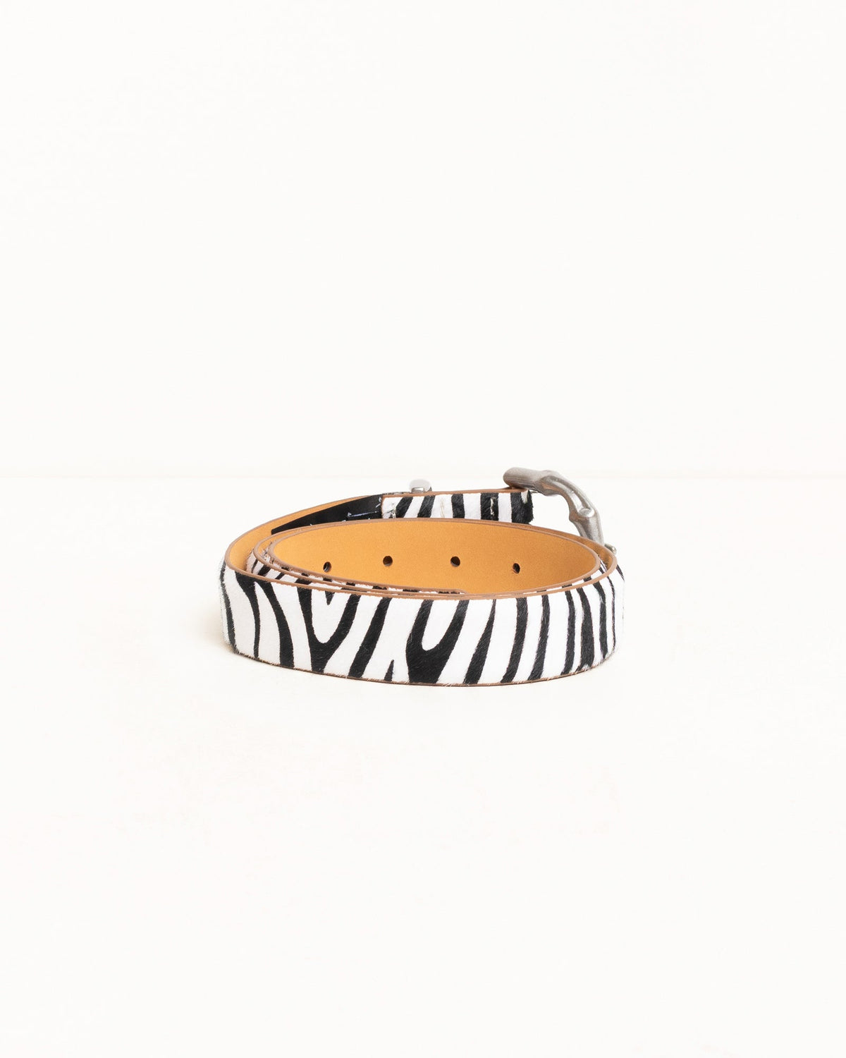 Bamboo Buckle Belt Accessories In Hairy Zebra Pattern