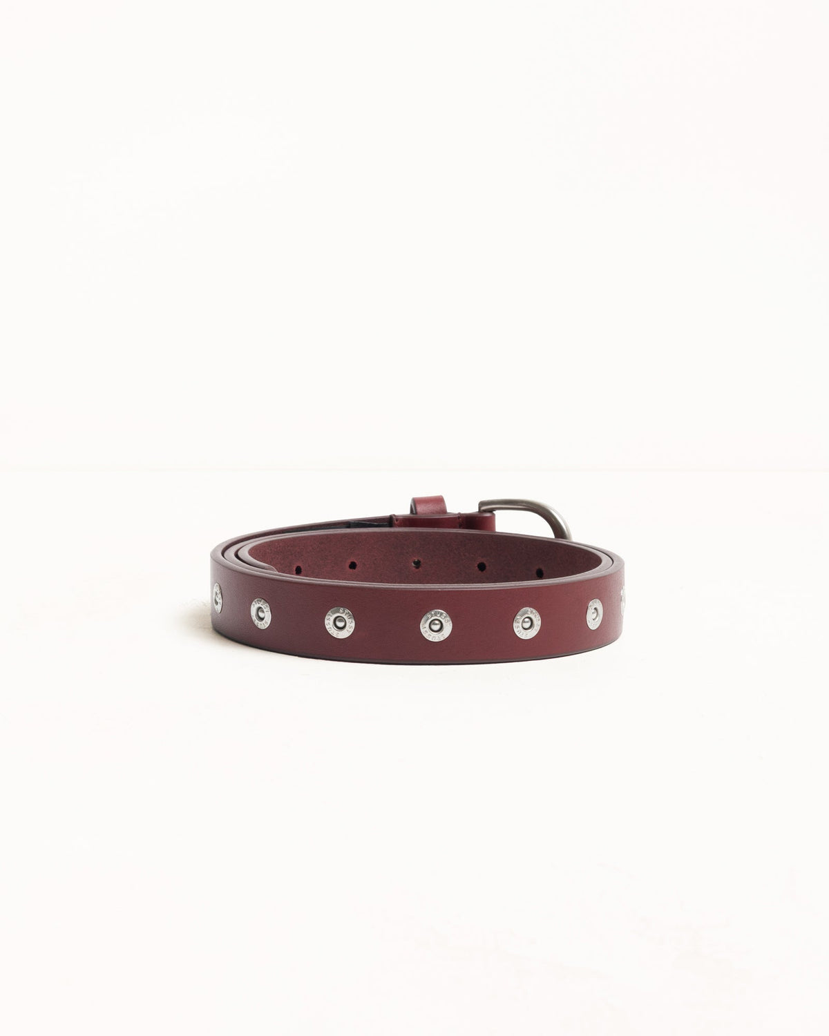 Rivet Stud Belt Accessories In Oxblood