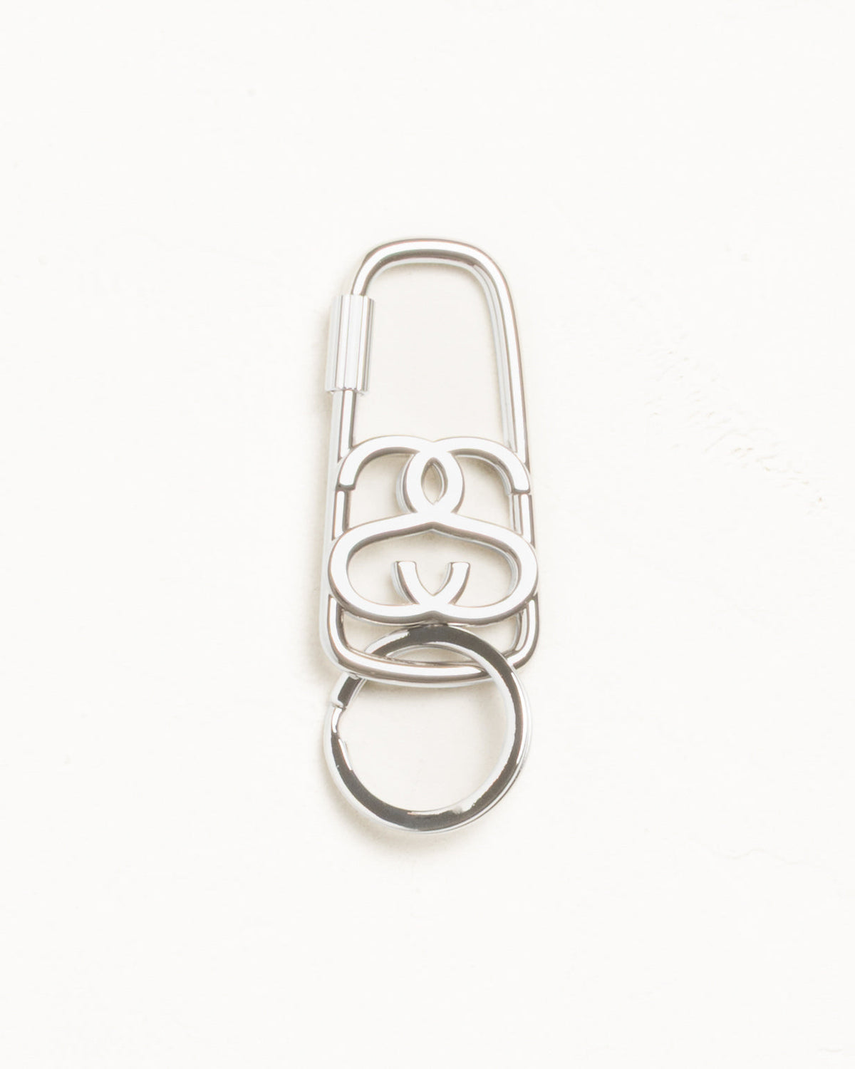 Ss Link Twist Carabiner Accessories In Brushed Nickel