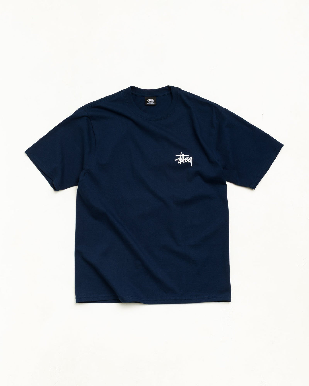 Basic Stüssy Tee unisex short-sleeve in navy blue