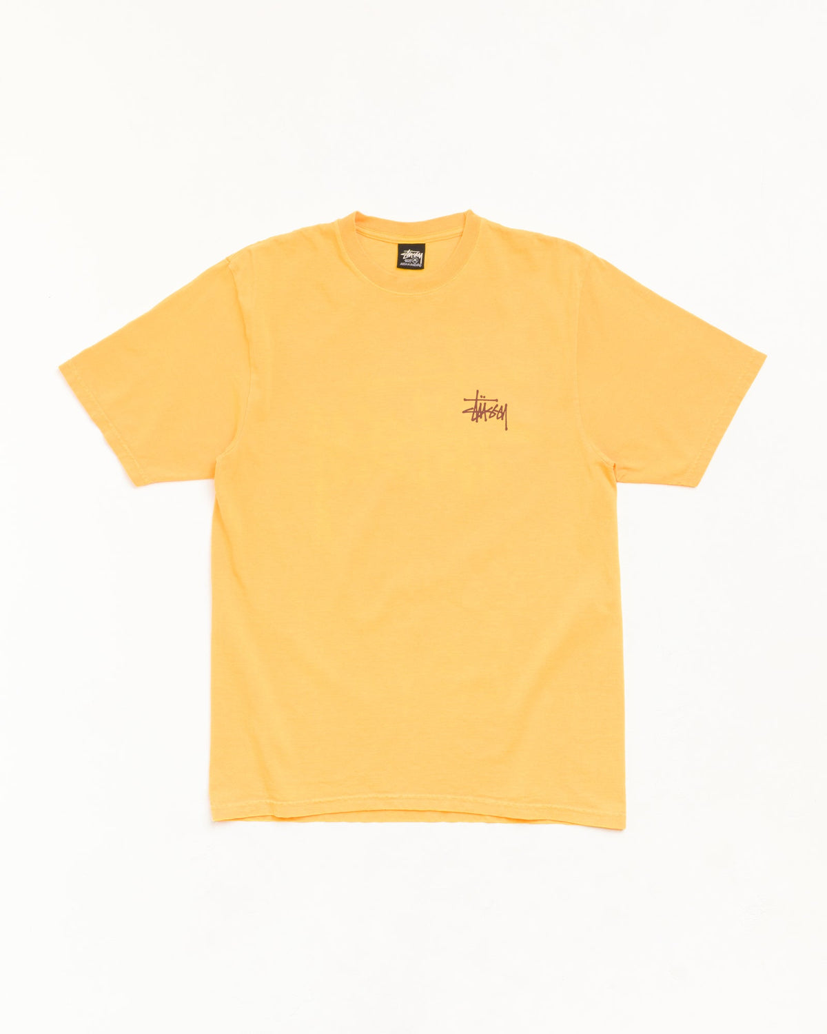 Basic Stussy Pig. Dyed Tee Unisex Short Sleeve In Marigold