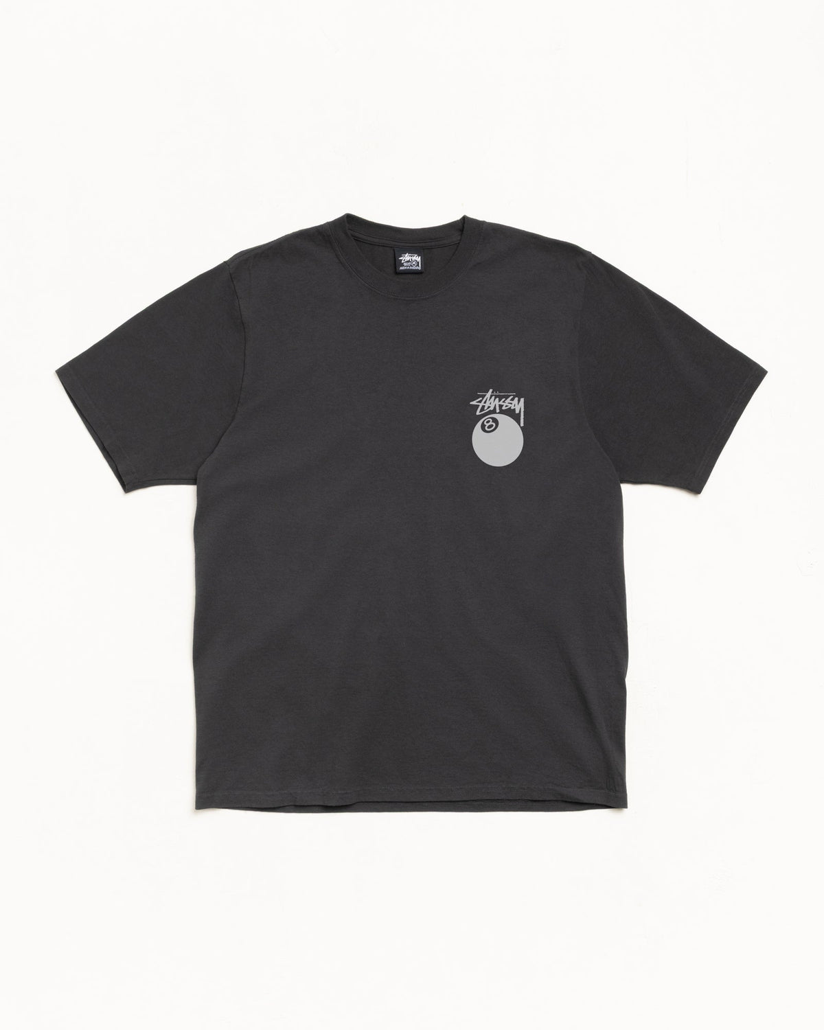8 Ball Pigment Dyed Tee Mens Short Sleeve In Faded Black