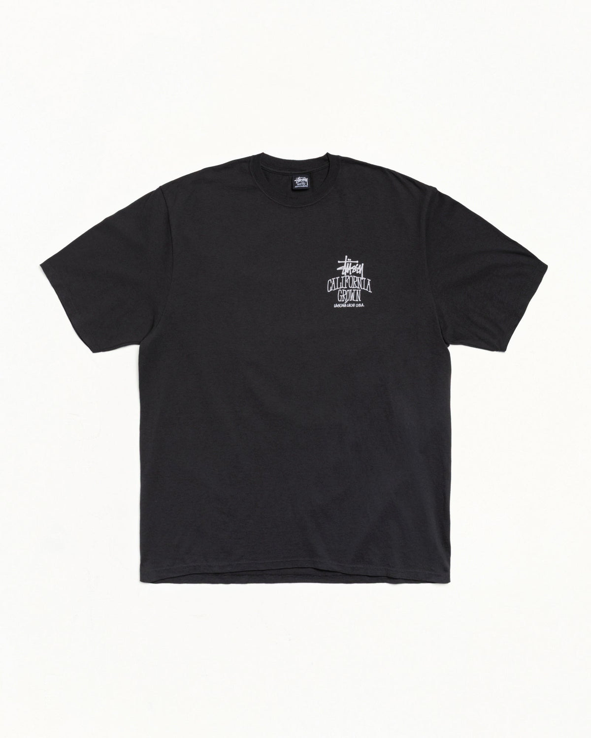 Cali Grown Pig. Dyed Tee Mens Short Sleeve In Faded Black