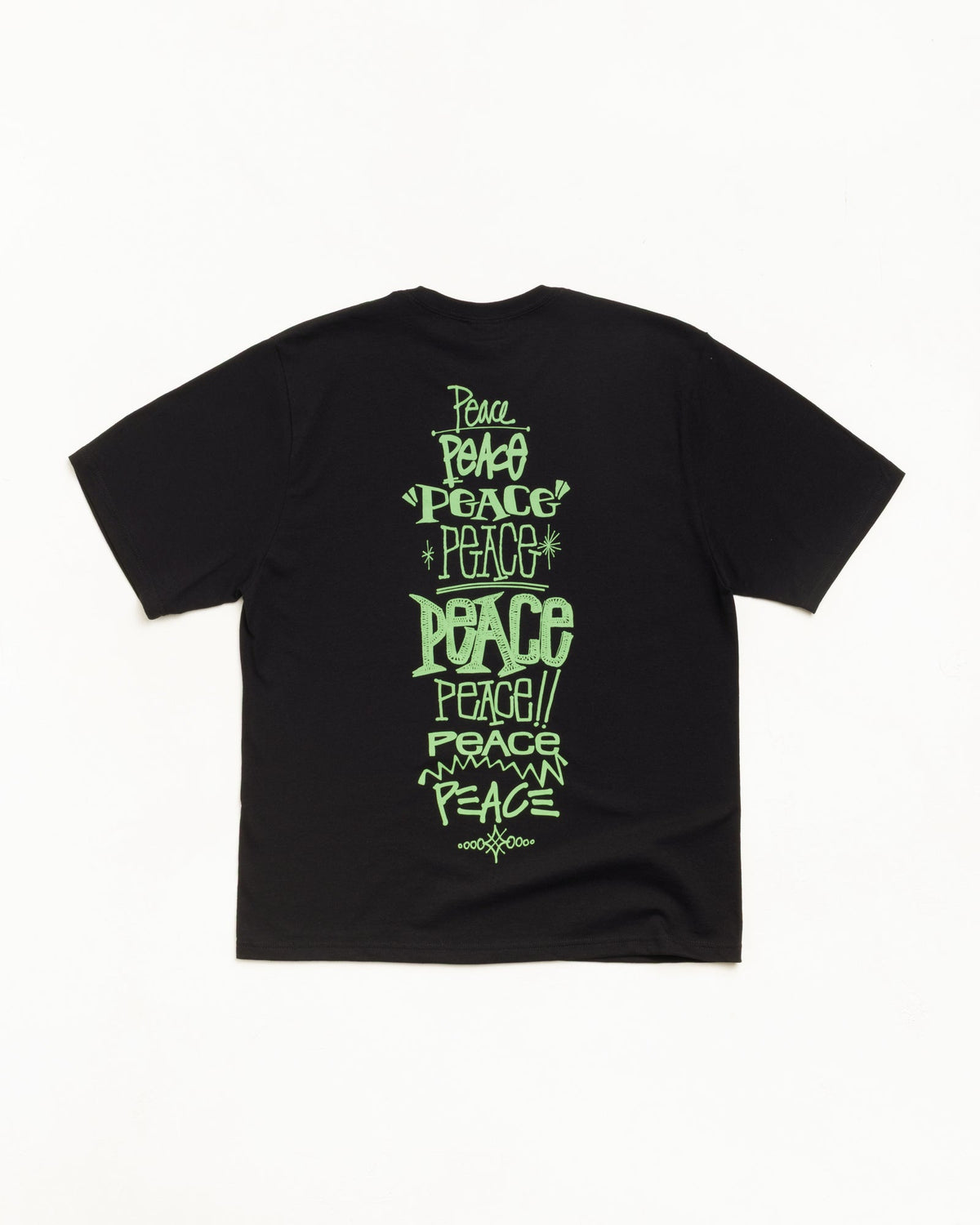 Peace Increased Tee Unisex Short Sleeve In Black