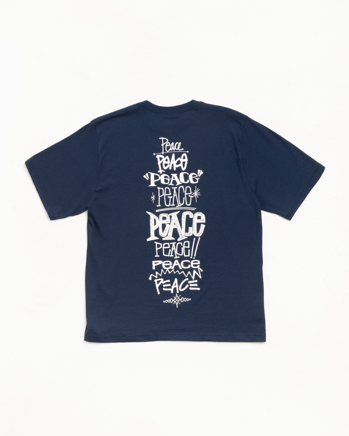 Peace Increased Tee Unisex Short Sleeve In Navy