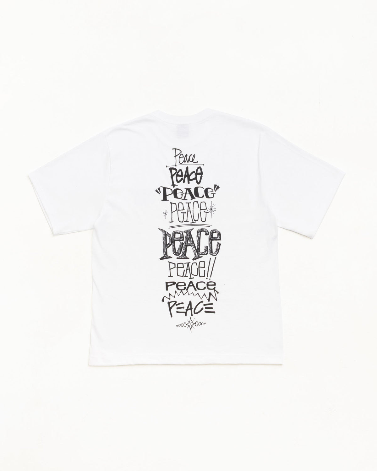 Peace Increased Tee Unisex Short Sleeve In White