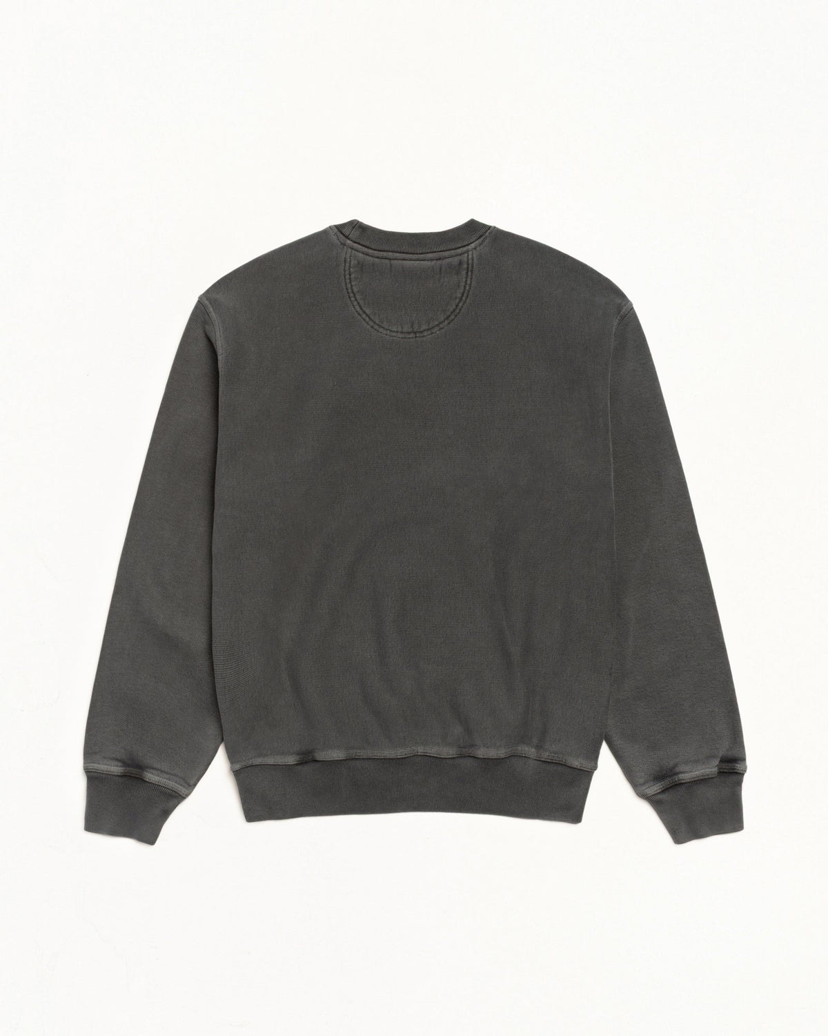 Stussy Wear Pig. Dyed Crew Mens Long Sleeve In Black