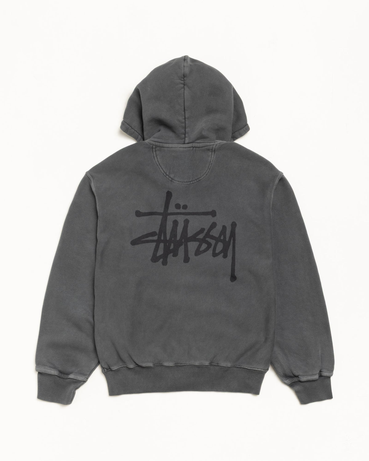 Basic Stussy Pig Dyed Zip Hood Mens Long Sleeve In Black/black