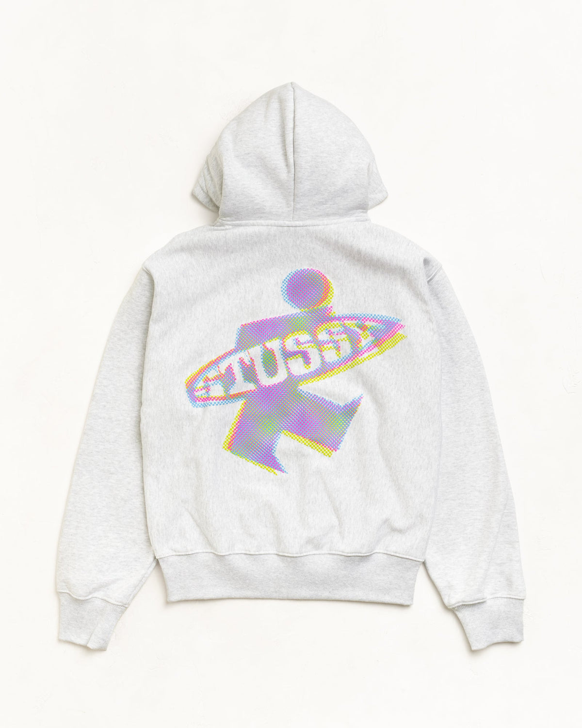 Dot Surf Zip Hood Unisex Long Sleeve In Ash Heather