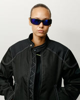 Rubber Black/Polarized Dark Blue Lens