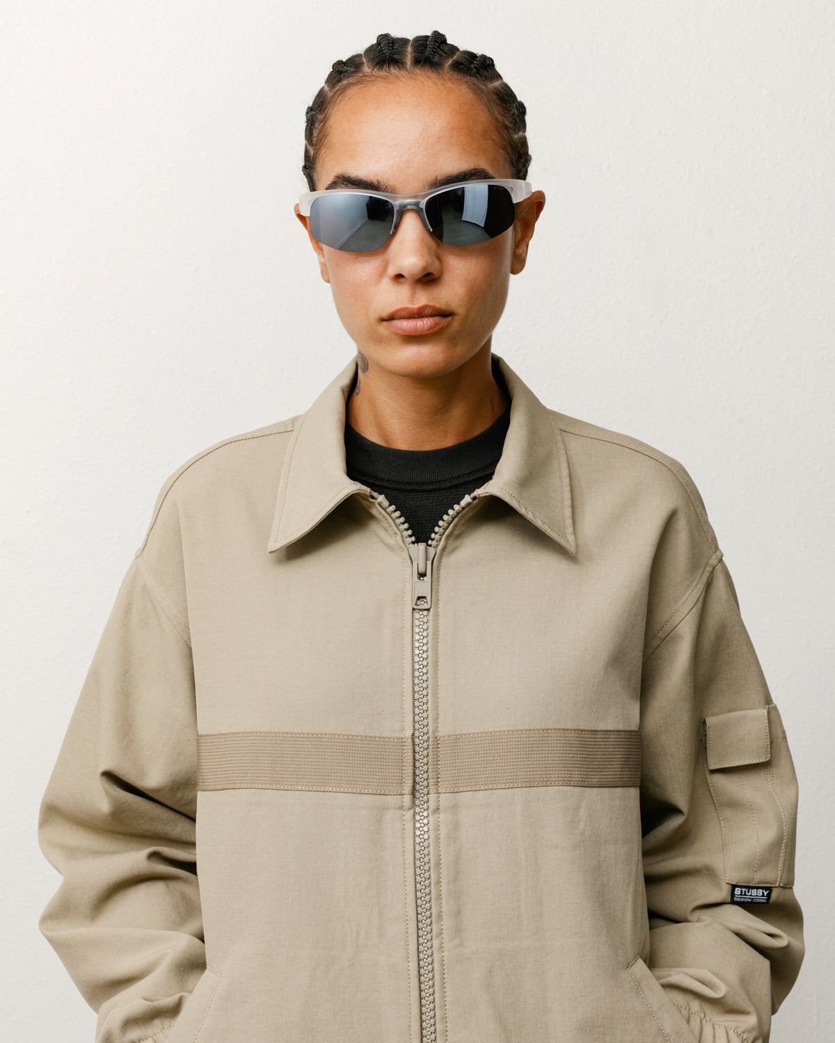 Hiro Sunglasses Unisex In Frost Clear / Mirror Lens