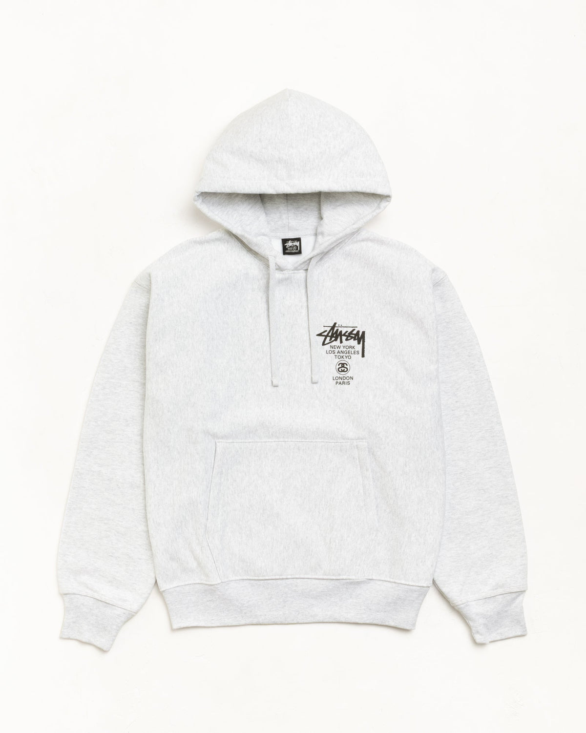 World Tour Hood Mens Long Sleeve In Ash Heather