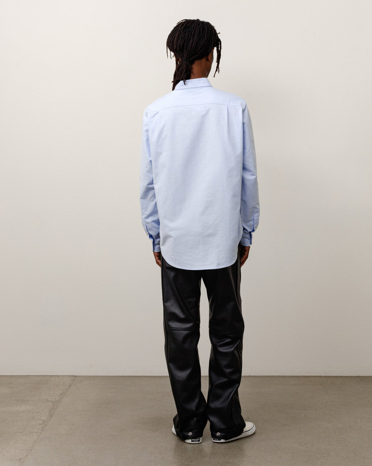 Button Down Shirt Unisex Long Sleeve In Saxe