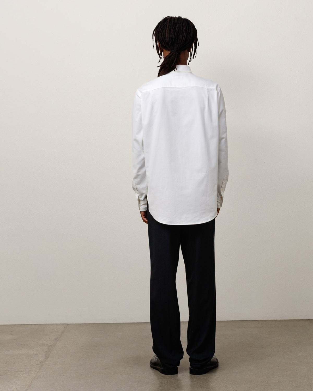 Button Down Shirt Unisex Long Sleeve In White