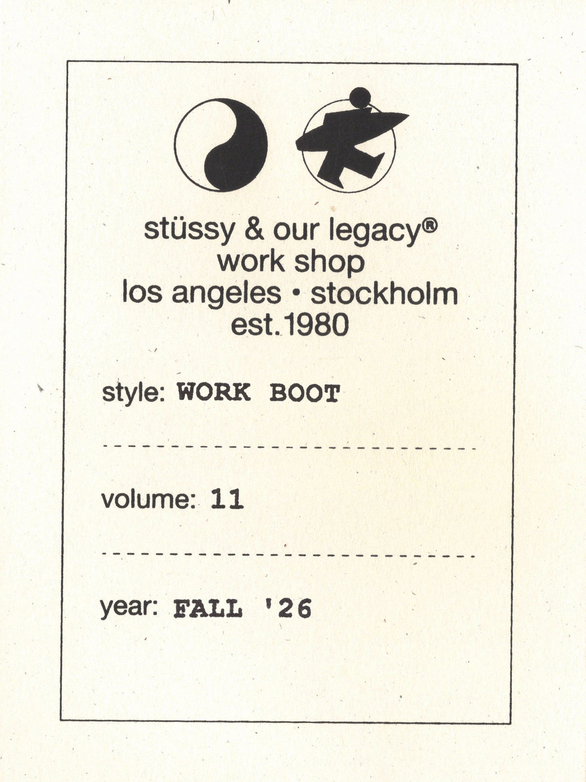 STUSSY & OUR LEGACY WORKSHOP VOL.11 FIREMAN JACKET, LACE UP BOOT, PHOTOGRAPHER: ANTOSH CIMOSZKO STYLIST: LANDON EBELING